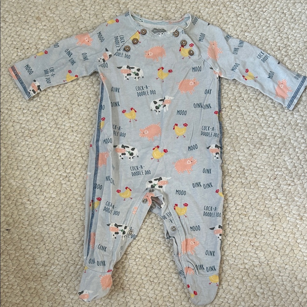 Mud Pie farm print one piece